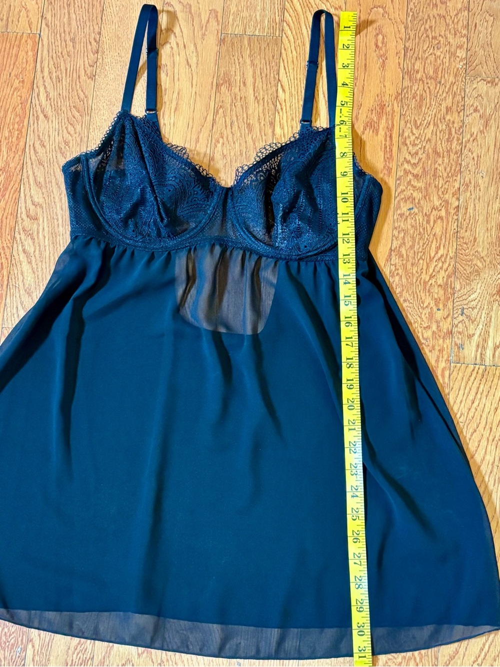 Black Underwire Sheer Babydoll Lingerie size XL - Picture 10 of 10